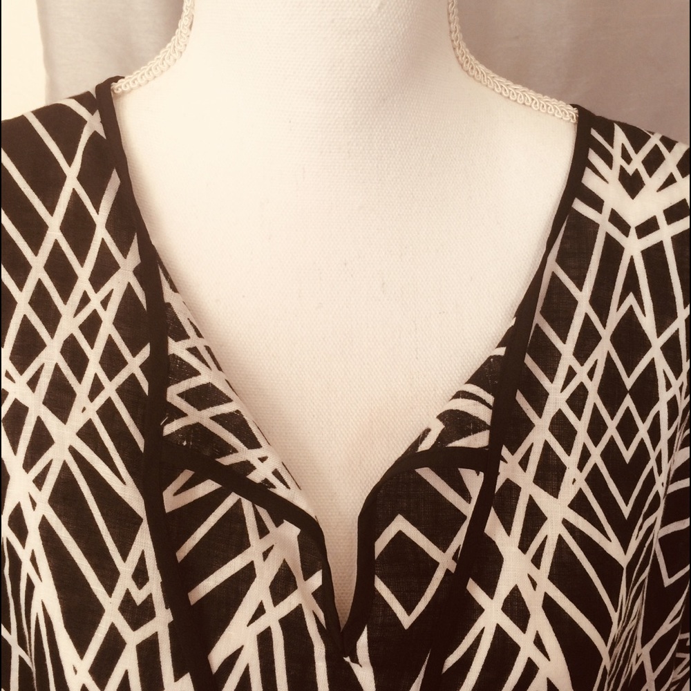 Calvin Klein Top 1X High/low black/white